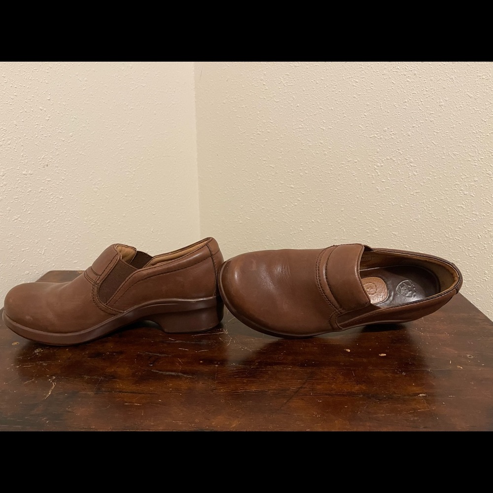 Ariat ATS Womens Brown Leather Clog Slip On Shoes Size 8.5 C 5720117